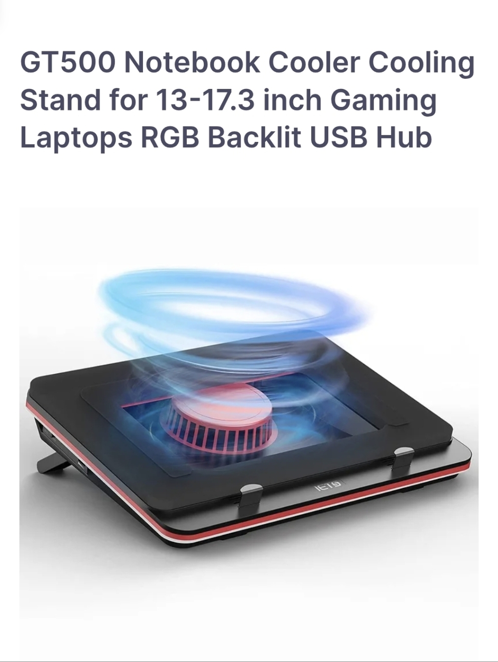 IETS Deftrunk Computer Laptop Cooling Base - Black with Red Accent